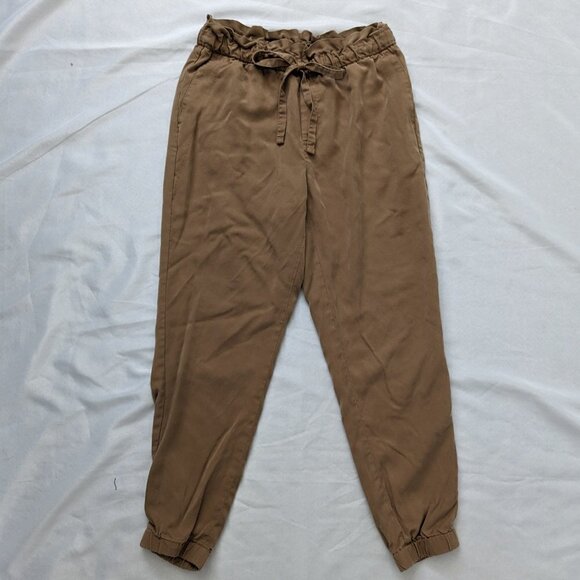 Banana Republic Brown Jogger Paper Bag Pants Women's Size XS - Picture 4 of 5
